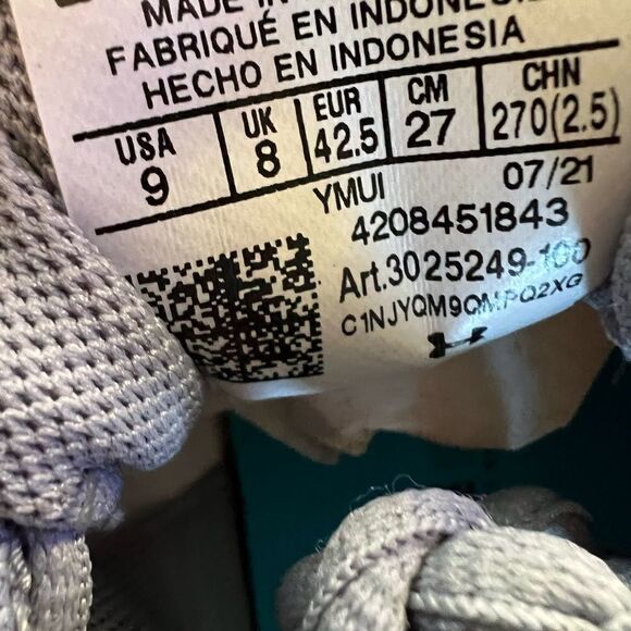 NWT Under Armour charged pursuit 2 Running sneakers size 9 - Picture 5 of 5